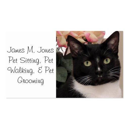 Animal Pet Sitting Business Cards (front side)