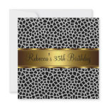 Animal Print 35th Elegant Birthday Party Personalized Invites