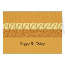 Animal Print Birthday Card