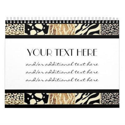 Animal Print Border Calendar by cami7669