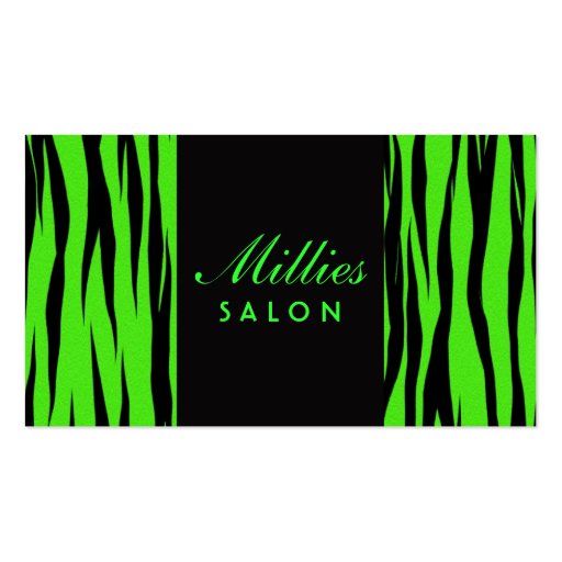 Animal Print Business Card (front side)