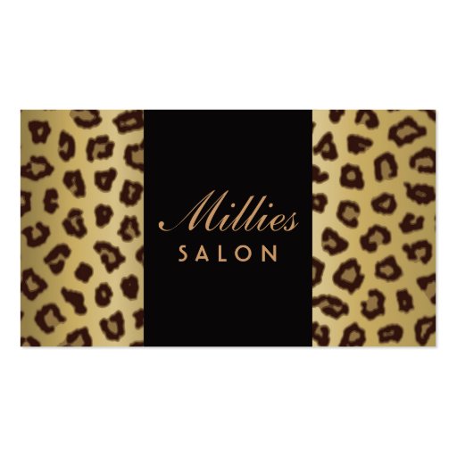 Animal Print Business Card (front side)