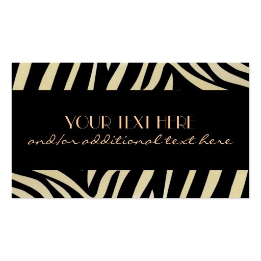 Animal Print Business Cards (front side)