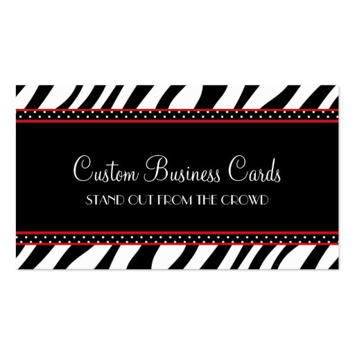 Animal Print Dot Business Card Templates (front side)