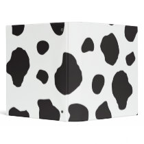 Animal Print Fur Skin Farm Cow Black White Binders