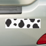 Animal Print Fur Skin Farm Cow Black White Bumper Sticker