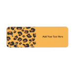 Animal Print Fur Skin Wild Leopard Brown Black Custom Return Address Labels