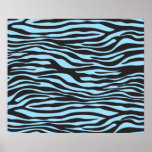 Animal Print Fur Skin Zebra Black Blue