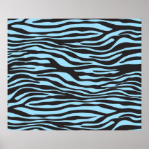 Animal Print Fur Skin Zebra Black Blue