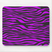 Animal Print Fur Skin Zebra Black Purple Mousepad