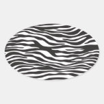Animal Print Fur Skin Zebra Black White Sticker