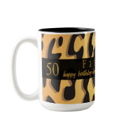 Animal Print Happy 50th Birthday Mug mug