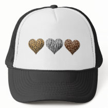 Animal Print Hearts Hat