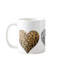 Animal Print Hearts Mugs