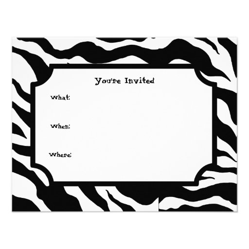 Animal Print Invitations