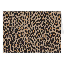 Animal Print Leopard Brown and Black Greeting Card