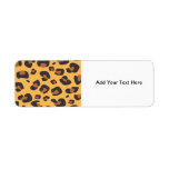 Animal Print Leopard Brown and Black Custom Return Address Labels