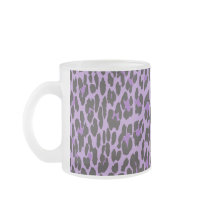 Animal Print Leopard Purple and Black Coffee Mugs