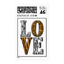 Animal Print Love Wedding Postage Stamp