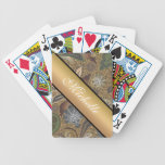 Animal Print Paisley Pattern Playing Cards