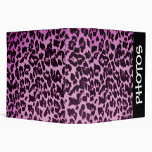 Animal print photo album binder