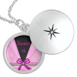 Animal Print Pink & Black Folded Sweet 16 Locket