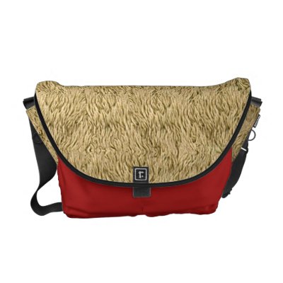 Animal Print Shaggy Fur Pattern Messenger Bag by PatternPandemonium