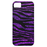 Animal Print Skin Zebra Shiny Glitter Black Purple iPhone 5 Cases
