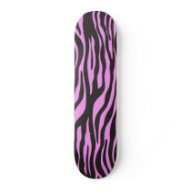 Animal Print Zebra Black and Pink Skate Board Decks