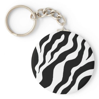 Animal Print Zebra Keychain by suncookiez