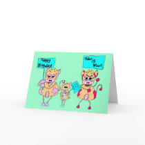 Animal protesters; Happy Birthday!, Greeting Cards