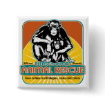 Animal Rescue Chimpanzee Pinback Button