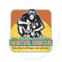 Animal Rescue Chimpanzee Sticker
