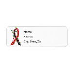 Animal Rescue Christmas Lights Ribbon Custom Return Address Labels