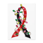 Animal Rescue Christmas Lights Ribbon Postcard