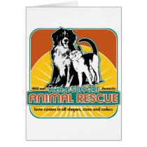 Animal Rescue Dog and Cat Greeting Card