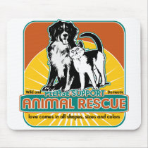 Animal Rescue Dog and Cat Mouse Mat