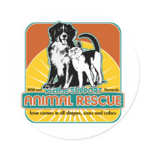 Animal Rescue Dog and Cat Stickers