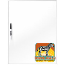 Animal Rescue Zebra Dry Erase Whiteboard