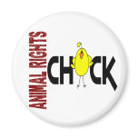 Animal Rights Chick 1 Fridge Magnets