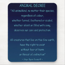 ANIMAL RIGHTS Declaration mousepads by RavenSpiritPrints ANIMAL RIGHTS Declaration mousepads