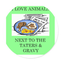 animal rights food police joke stickers