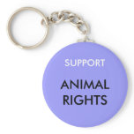 Animal Rights Keychain, Blue