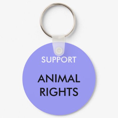 Animal Rights Keychain, Blue by Azan38