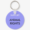 Animal Rights Keychain, Blue by Azan38 Animal Rights Keychain, Blue