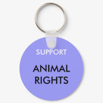 Animal Rights Keychain, Blue by Azan38 Animal Rights Keychain, Blue