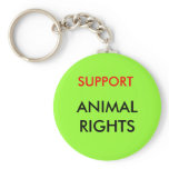 Animal Rights Keychain, Green