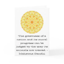 animal rights quote - Mahatma Gandhi cards by spiritcircle animal rights quote - Mahatma Gandhi cards