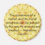 animal rights quote - Mahatma Gandhi Fridge Magnet