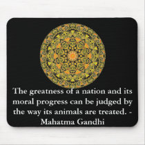 animal rights quote - Mahatma Gandhi Mouse Pads